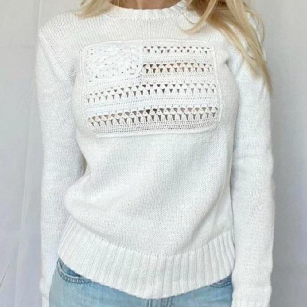 Ralph Lauren American Flag Crew Neck Sweater